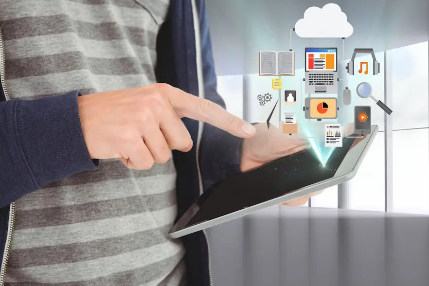 finger interface laptop hipster cropped